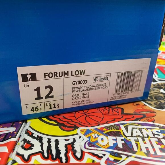 Adidas Forum Low Blue Velcro Size 12 Men's - Picture 15 of 15